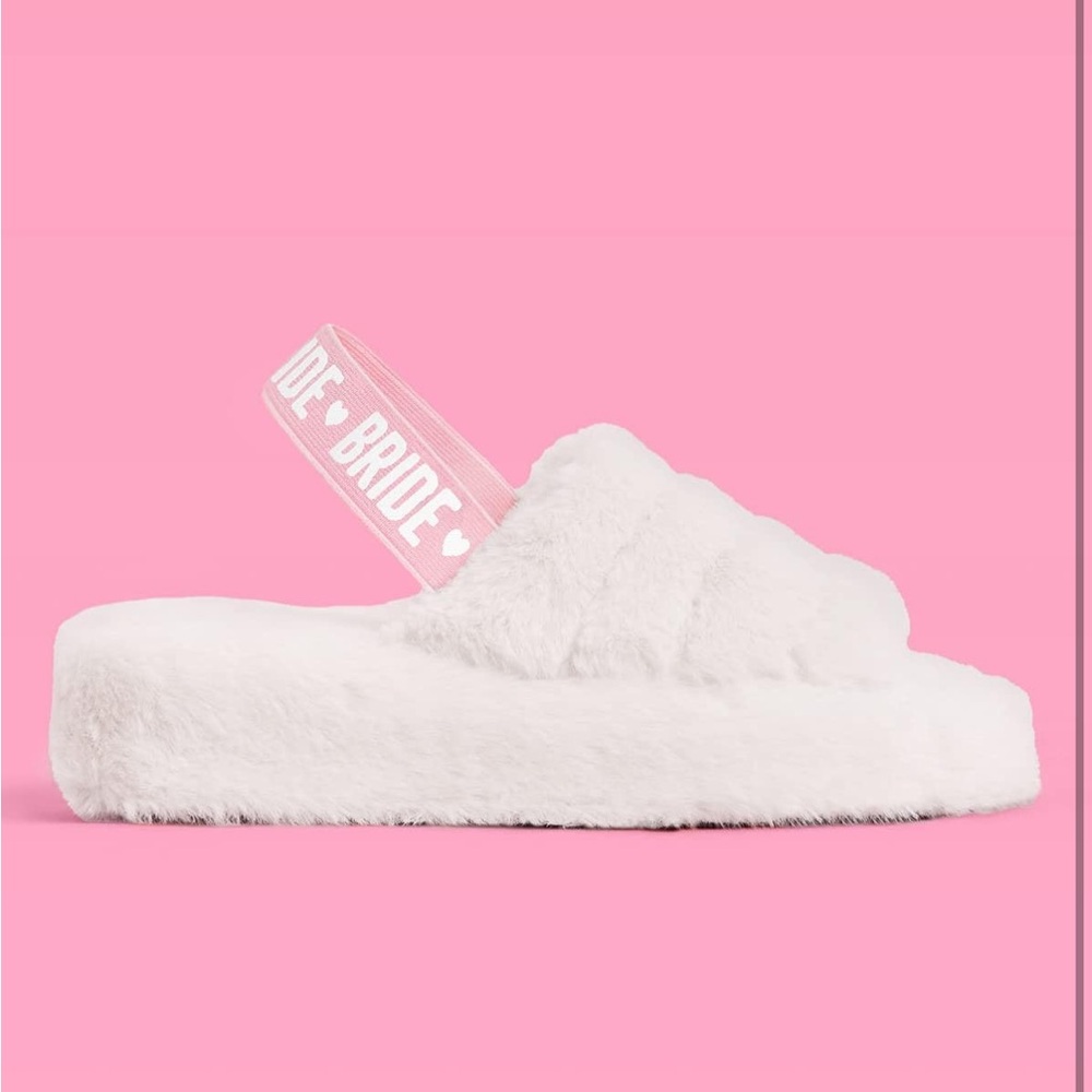 Cozy White Bridal Slippers